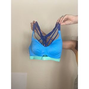 victoria’s secret sport blue strappy bra